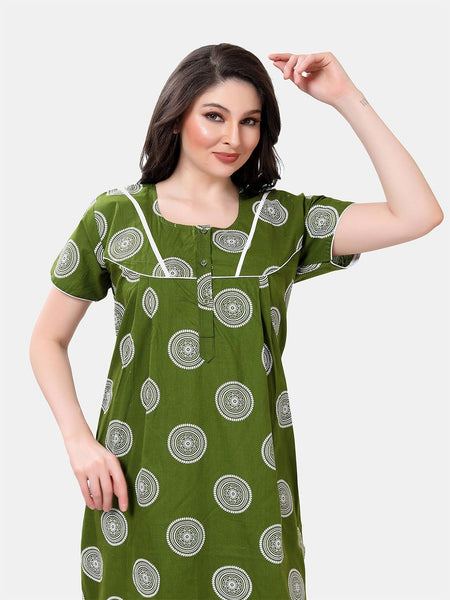 Be You Printed Cotton Maxi Nightdress