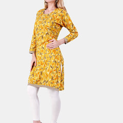 Be You Floral Printed Maternity Straight Kurta