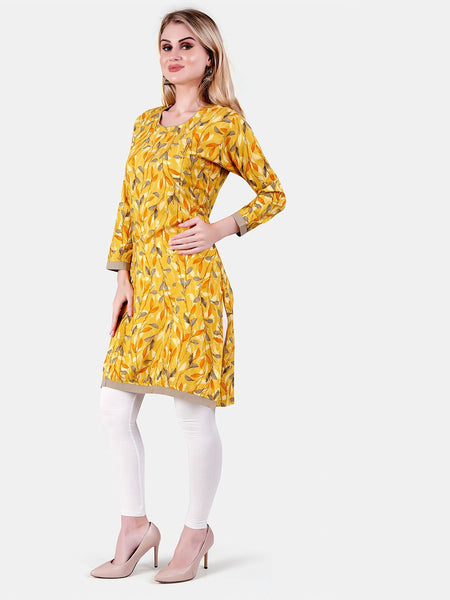 Be You Floral Printed Maternity Straight Kurta