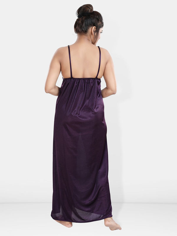 Be You Maxi Satin Wrap Nightdress With Robe