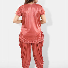 Be You Pack Of 2 Short Sleeves Satin Top & Patiyala