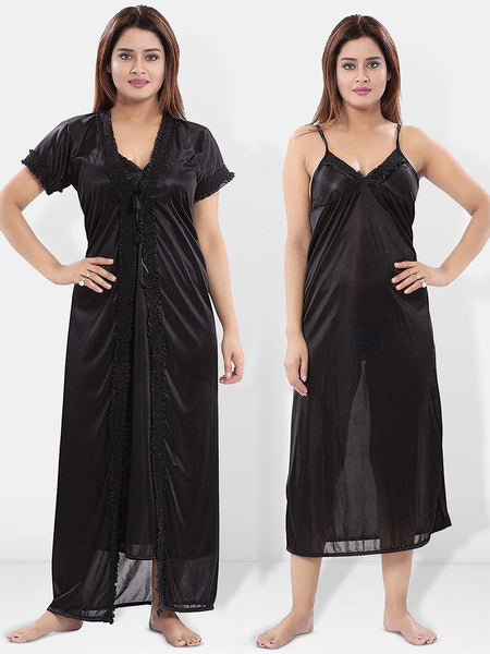 Be You V-Neck Maxi Nightdress with Robe