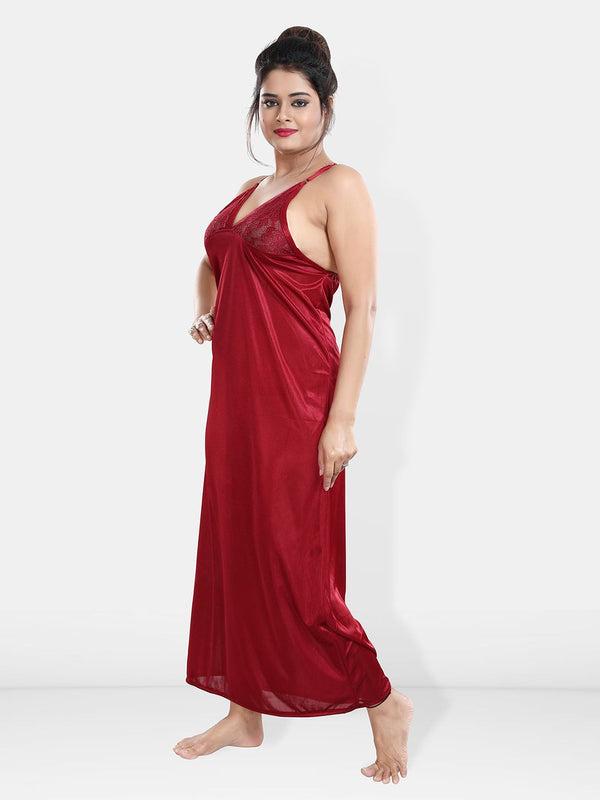 Be You Maxi Satin Wrap Nightdress With Robe