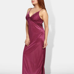 Be You V-Neck Satin Maxi Nightdress With Robe