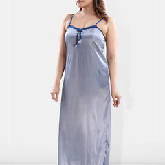 Be You Shoulder Straps Satin Maxi Nightdress with Robe