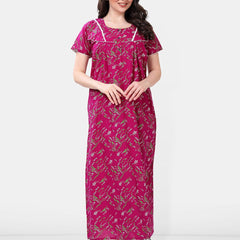 Be You Printed Pure Cotton Maxi Nightdress