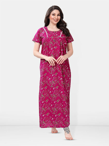 Be You Printed Pure Cotton Maxi Nightdress