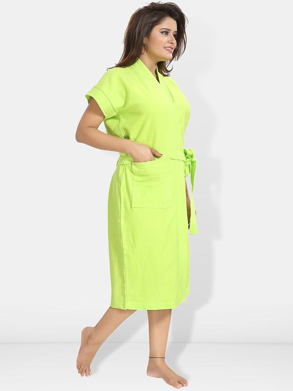 Be You Women Cotton Anti-bacterial Super Soft Bath Robe With Belt
