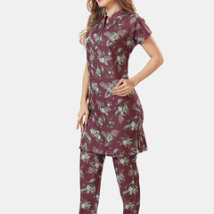 Be You Floral Printed Longline Night Suit