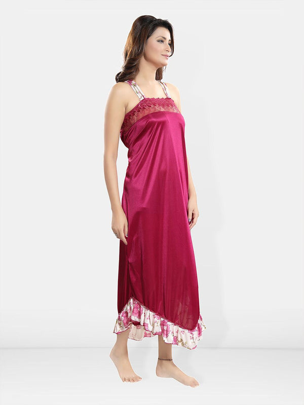 Be You Shoulder Straps Satin Nightdress