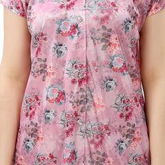 Be You Floral Printed Satin Night Suit