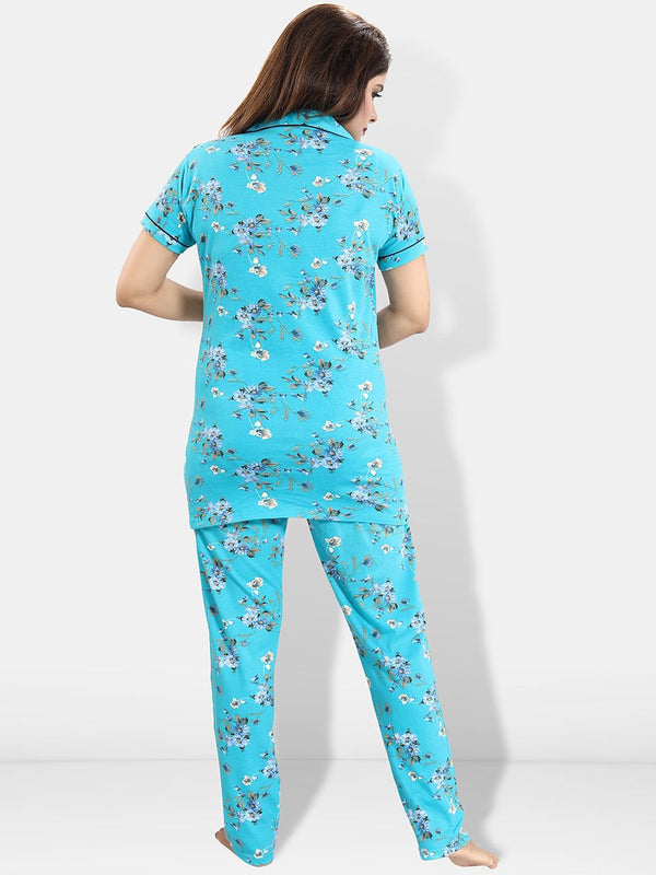 Be You Floral Printed Shirt & Pyjama Night suit