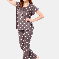 Be You Polka Dots Printed Kaftan Night Suit