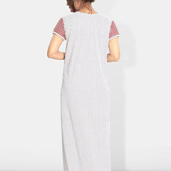 Be You Printed Maternity Satin Maxi Nightdress