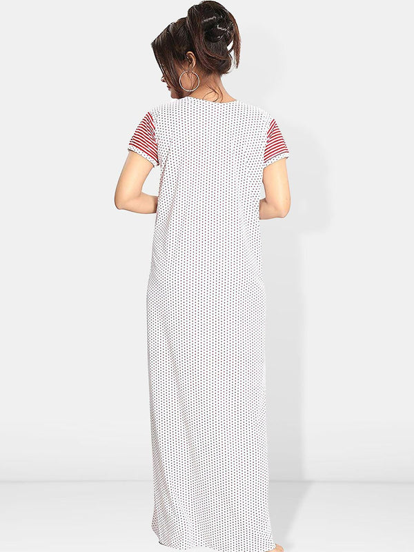 Be You Printed Maternity Satin Maxi Nightdress