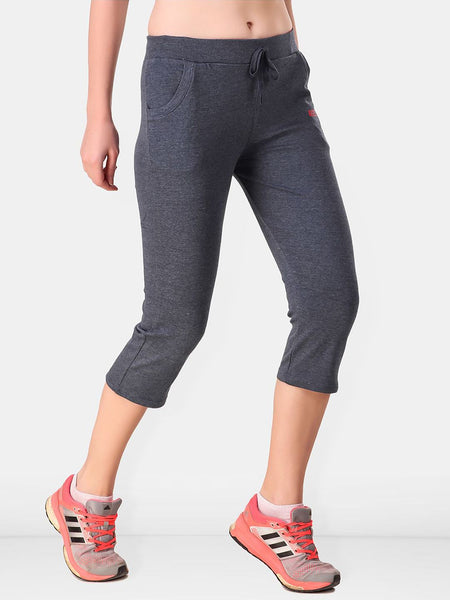 Be You Women Solid Cotton Three Fourth-Length Tights