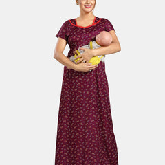 Be You Floral Printed V-Neck Satin Maxi Nightdress