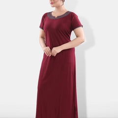 Be You Floral Embroidered Maxi Nightdress