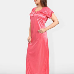 Be You V-Neck Satin Maxi Sweat Nightdress