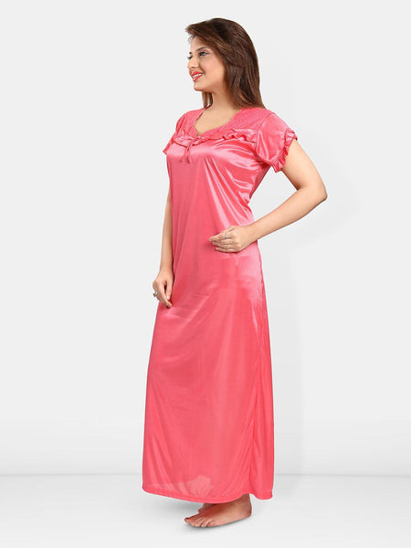 Be You V-Neck Satin Maxi Sweat Nightdress