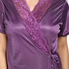 Be You V-Neck Maxi Wrap Nightdress With Robe
