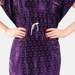 Be You Geometric Printed Satin Night Suit