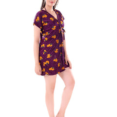 Be You Women Set of 3 Purple Printed Nightdress
