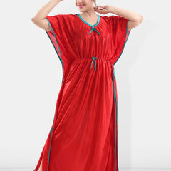 Be You V-Neck Satin Maxi Kaftan Nightdress
