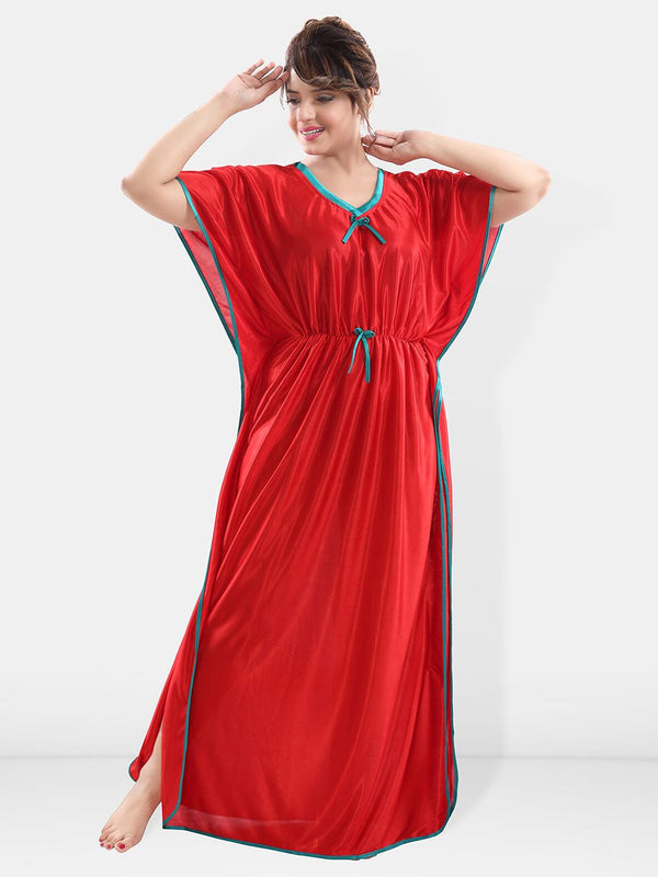 Be You V-Neck Satin Maxi Kaftan Nightdress