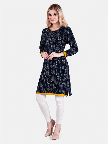 Be You Geometric Printed Maternity Straight Kurta