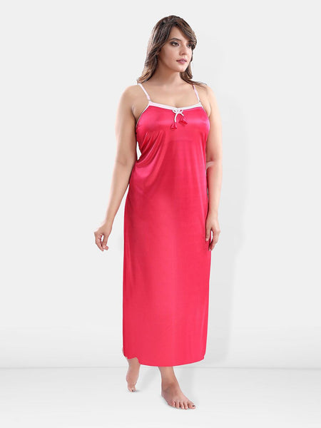 Be You Shoulder Straps Satin Maxi Nightdress with Robe