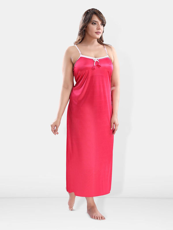 Be You Shoulder Straps Satin Maxi Nightdress with Robe