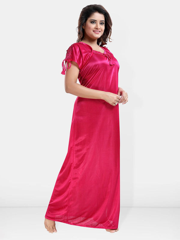 Be You V-Neck Satin Maxi Nightdress