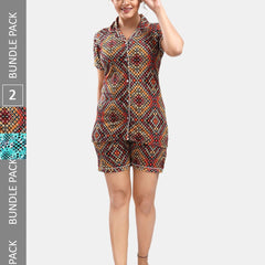 Be You Pack Of 2 Printed Night suits