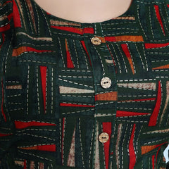 Be You Abstract Printed Round Neck Maternity Kurta