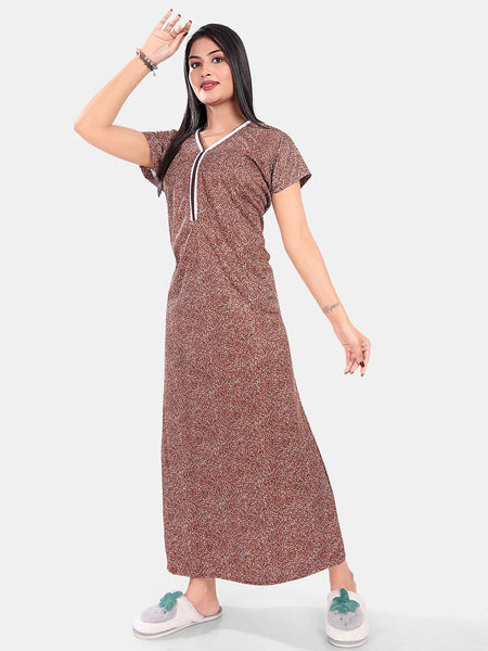 Be You Abstract Printed Maxi Nightdress