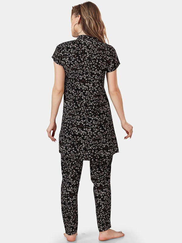 Be You Floral Printed Night Suit