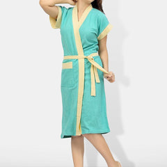 Be You Women Cotton Anti-bacterial Super Soft Bath Robe With Belt