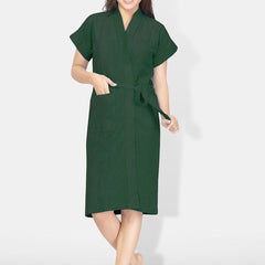 Be You Women Cotton Anti-bacterial Super Soft Bath Robe With Belt