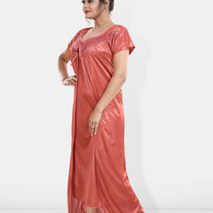Be You Maxi Satin Wrap Nightdress With Robe