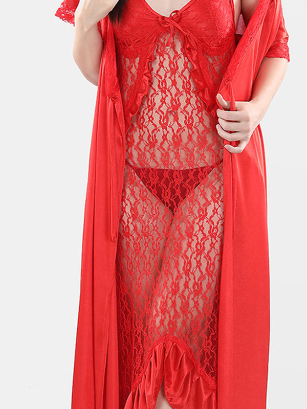 Be You Satin Wrap Nightdress With Robe