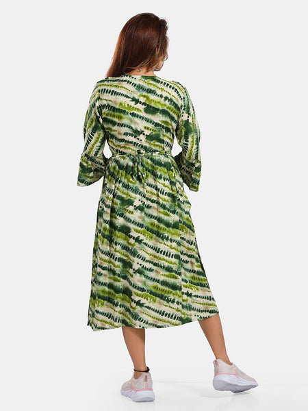 Be You Abstract Printed A Line Maternity Dress