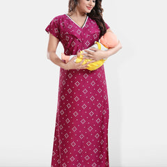 Be You Women Pack Of 2 Printed Maxi Nightdress