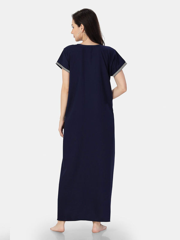 Be You Floral Embroidered Maxi Nightdress