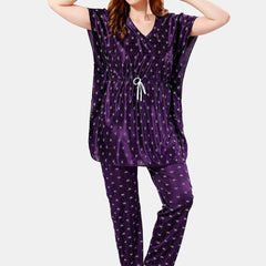Be You Conversational Printed Satin Night Suit