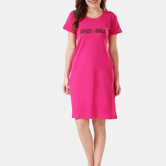 Be You Typographic Printed T-shirt Nightdress
