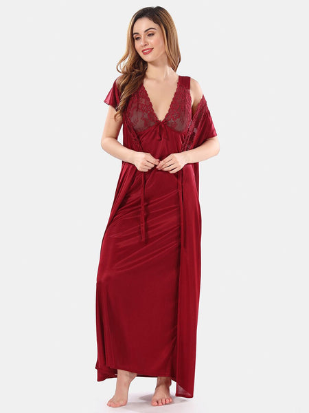 Be You Satin Maxi Nightdress With Robe