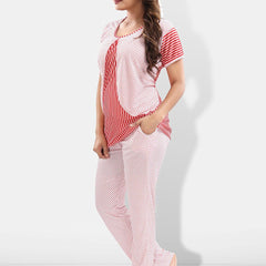 Be You Striped Satin Night Suit
