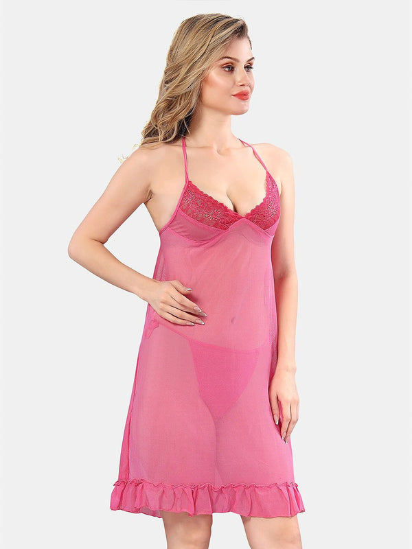 Be You Shoulder Straps Net Baby Doll