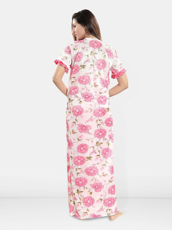 Be You Printed V-Neck Maxi Nightdress